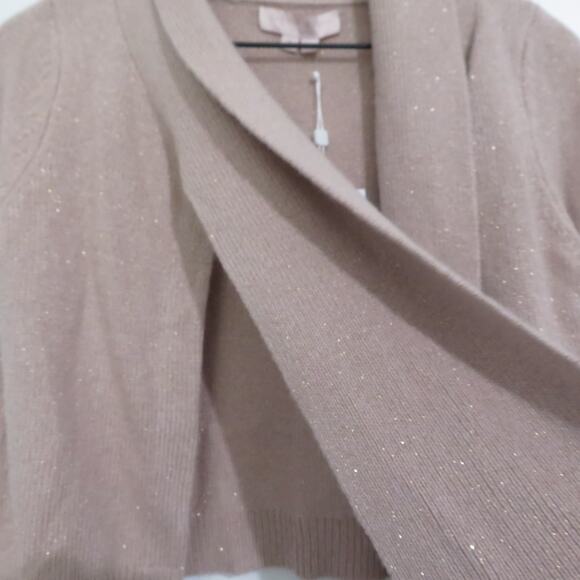 Gal Meets Glam Womens Sz S Blush Spar Taupe Open Front Cardigan Soft Knit Cozy - Picture 3 of 7